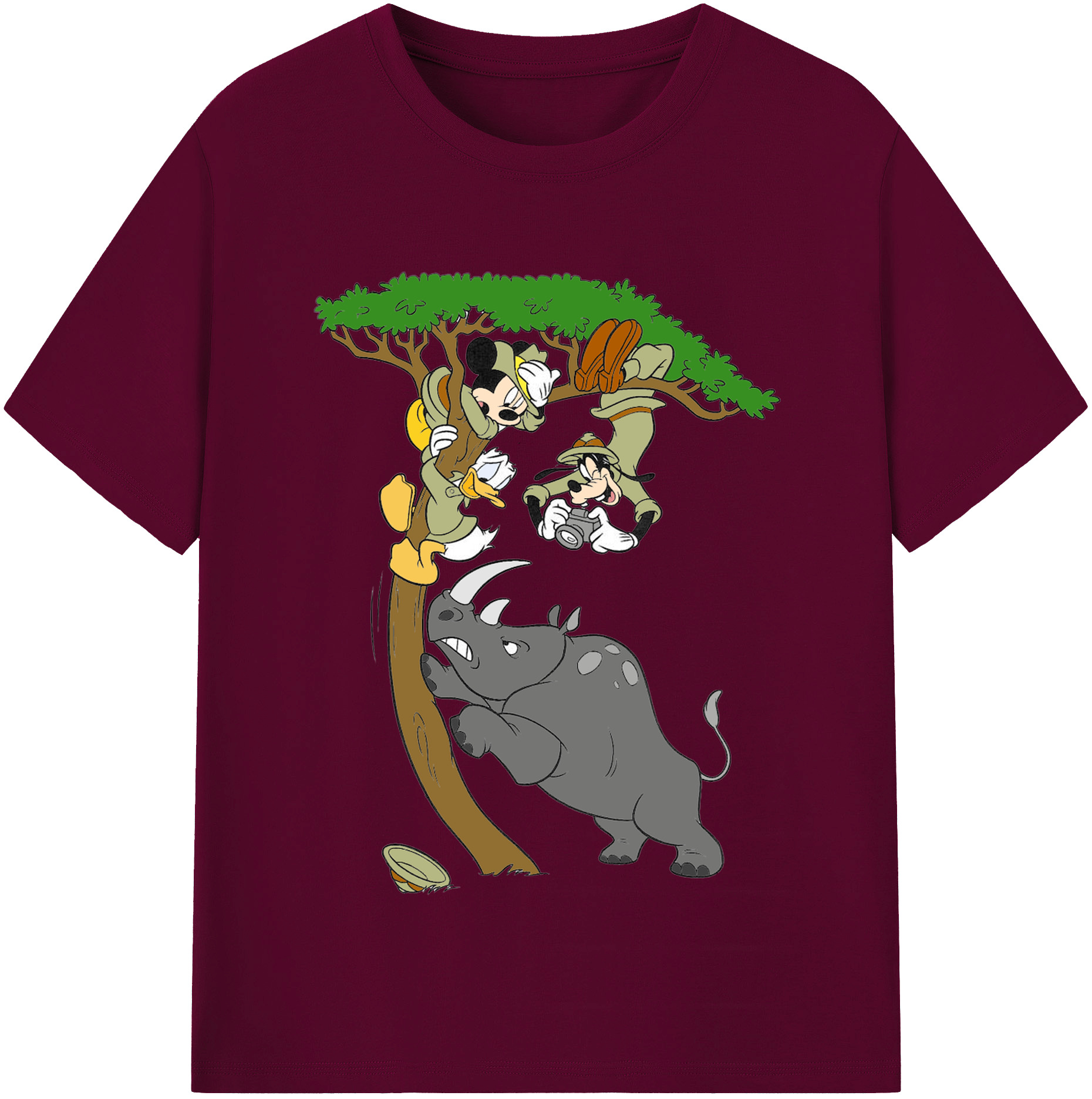 （画像用） ミッキーマウス Mickey Mouse レディースカジュアルプリントTシャツ（綿100％）